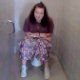This poop video from France features some girls filming their friend trying to poop in a public toilet. They laugh as she pushes and adds drama to the video. We are not sure if she ends up shitting because she does not wipe her ass.